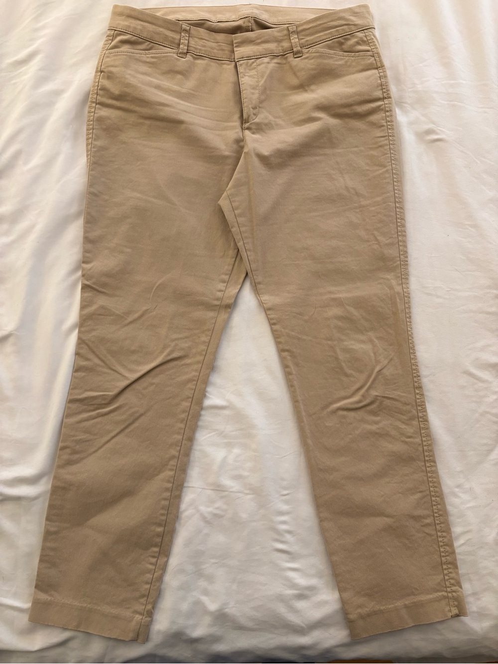 Old Navy Women’s Khaki Straight Leg Pixie Chino Pants Size 10